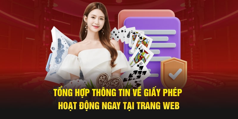 Tổng hợp thông tin về giấy phép hoạt động ngay tại trang web